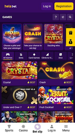 Jeux mobiles de casino Helabet
