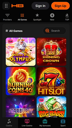Hertzbetz Casino Mobile Games