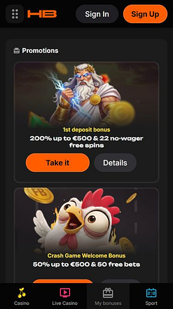 Hertzbetz Casino Mobile-Aktionen