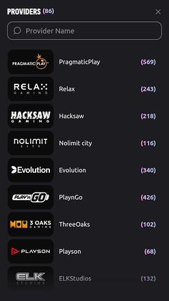 Hexabet Casino Разработчики игр Мобильная версия