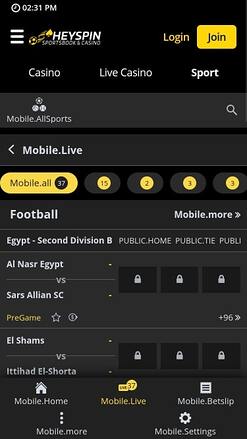 Sports Jackpot HeySpin Mobile