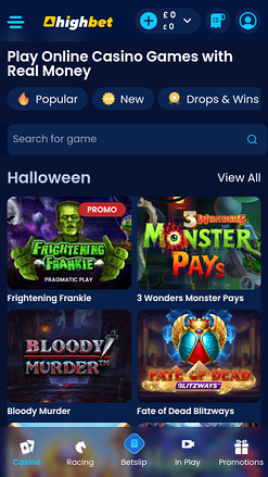 Jeux mobiles de casino à mises élevées