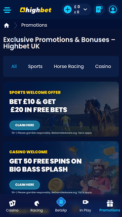 Promotions mobiles des casinos à mises élevées