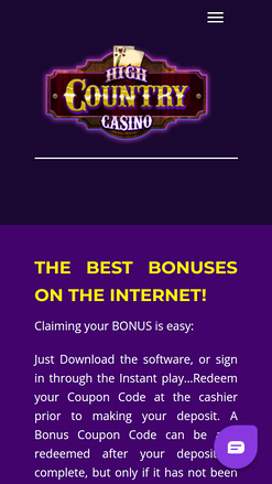 Mobile Aktionen von High Country Casino