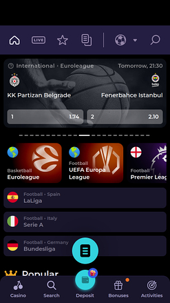 Sports mobiles du casino High Fly Bet