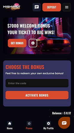 Promozioni di immagini per dispositivi mobili di Highway Casino
