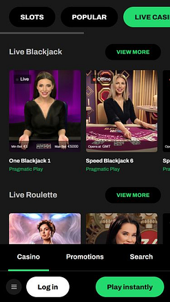 Мобильное приложение Hillo Casino с живыми дилерами.