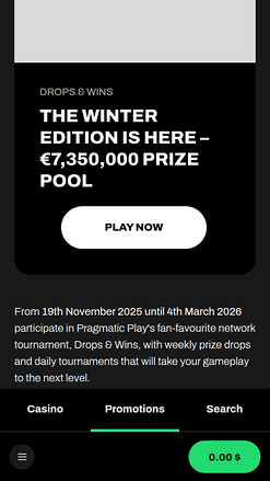 Roue d'hiver du casino mobile Jamo