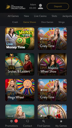 Juegos de escritorio del casino Hippodrome