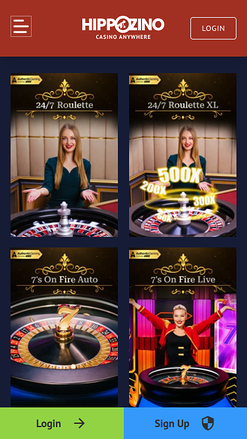 Hippozino Casino Mobile Croupier en direct