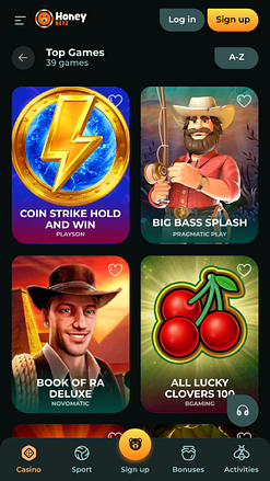 Juegos de casino HoneyBetz