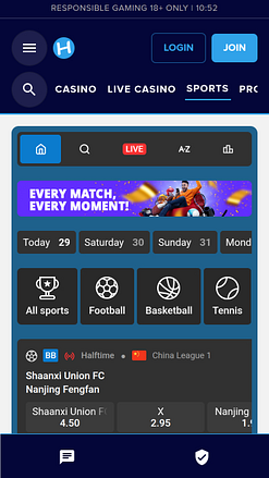 Hopa Casino Sports Mobile