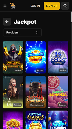 Jackpot móvil del casino Horus