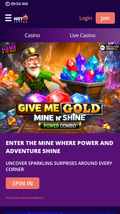 Promotions mobiles du casino Hot7