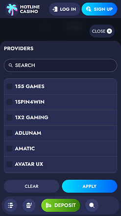 Desarrolladores de juegos móviles de Hotline Casino