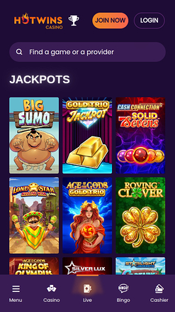 Jackpot móvil del casino Hotwins