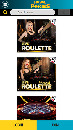 House of Pokies Casino Mobile с живым дилером