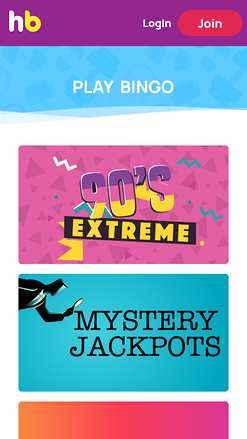 Bingo mobile du casino Hunky Bingo