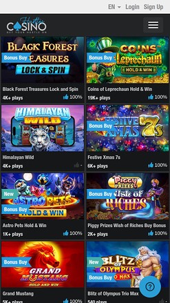 Jackpot mobile du casino Hustles