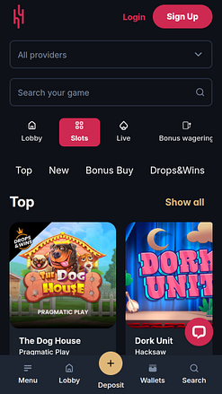Jeux de casino mobiles Hype
