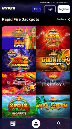 Jackpot mobile di Hyper Casino