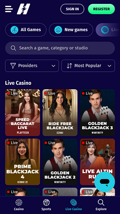 Casinò Hyper Lucky Mobile con croupier dal vivo