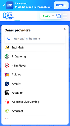 Développeurs du jeu mobile Ice Casino
