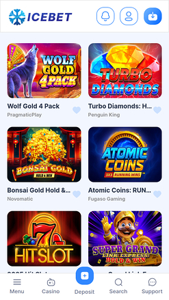 Jackpot móvil del casino IceBet