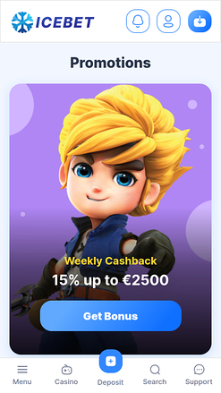 Promociones móviles del casino IceBet