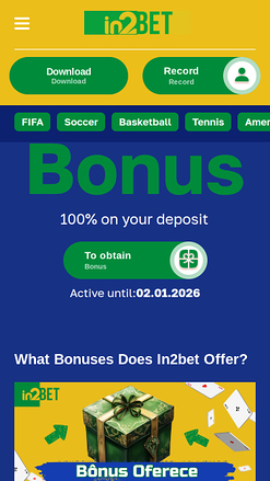 Promotions mobiles du casino in2Bet