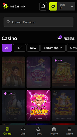 Instasino Casino Mobile Games