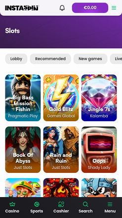 Juegos móviles de Instaspin Casino