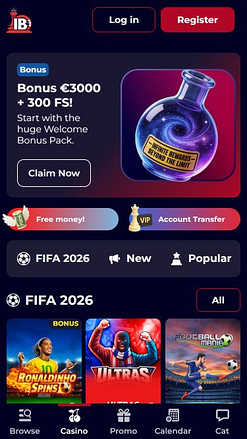 Intellectbet Casino Mobile Homepage