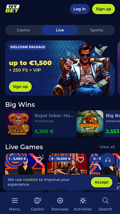 Ivybet Casino Mobile Live Dealer