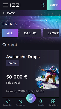 Promotions du casino Izzi sur mobile