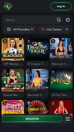 Мобильная страница с живым дилером J8de Casino