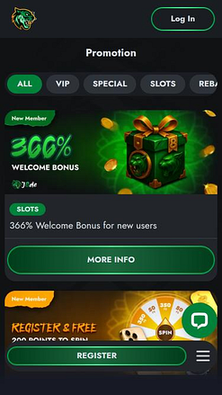 Страница мобильных акций J8de Casino