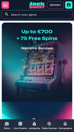 Homepage di Jackburst Mobile