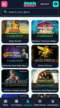 Mobile del Jackpot Jackburst