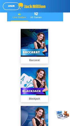 Jackmilion Casino Live Croupier Mobile