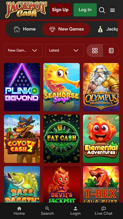 Jeux mobiles de casino Jackpot Cash