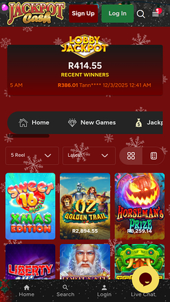 Jeux de casino Jackpot Cash sur mobile