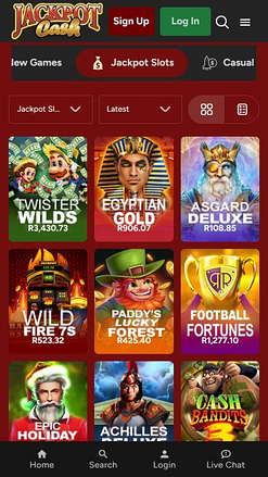Jackpot Mobile du Casino Jackpot Cash
