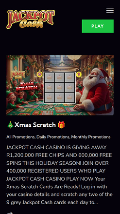 Promotions du casino Jackpot Cash sur mobile