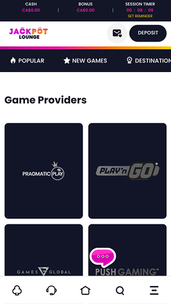 Développeurs de jeux de casino Jackpot Lounge pour mobile