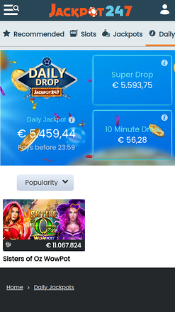 Jackpot247 Casino Jackpot Mobile