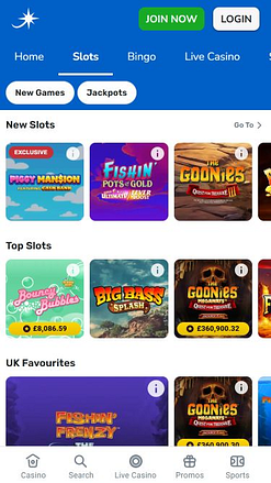 Jeux mobiles de casino Jackpotjoy