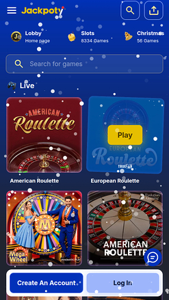 Casino Jackpoty con crupier en vivo para móvil