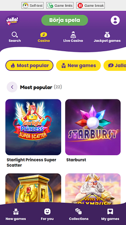 Jeux de casino Jalla Mobile