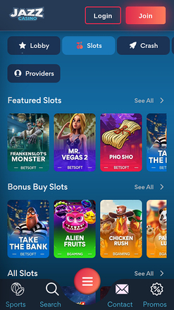 Jeux de casino Jazz sur mobile